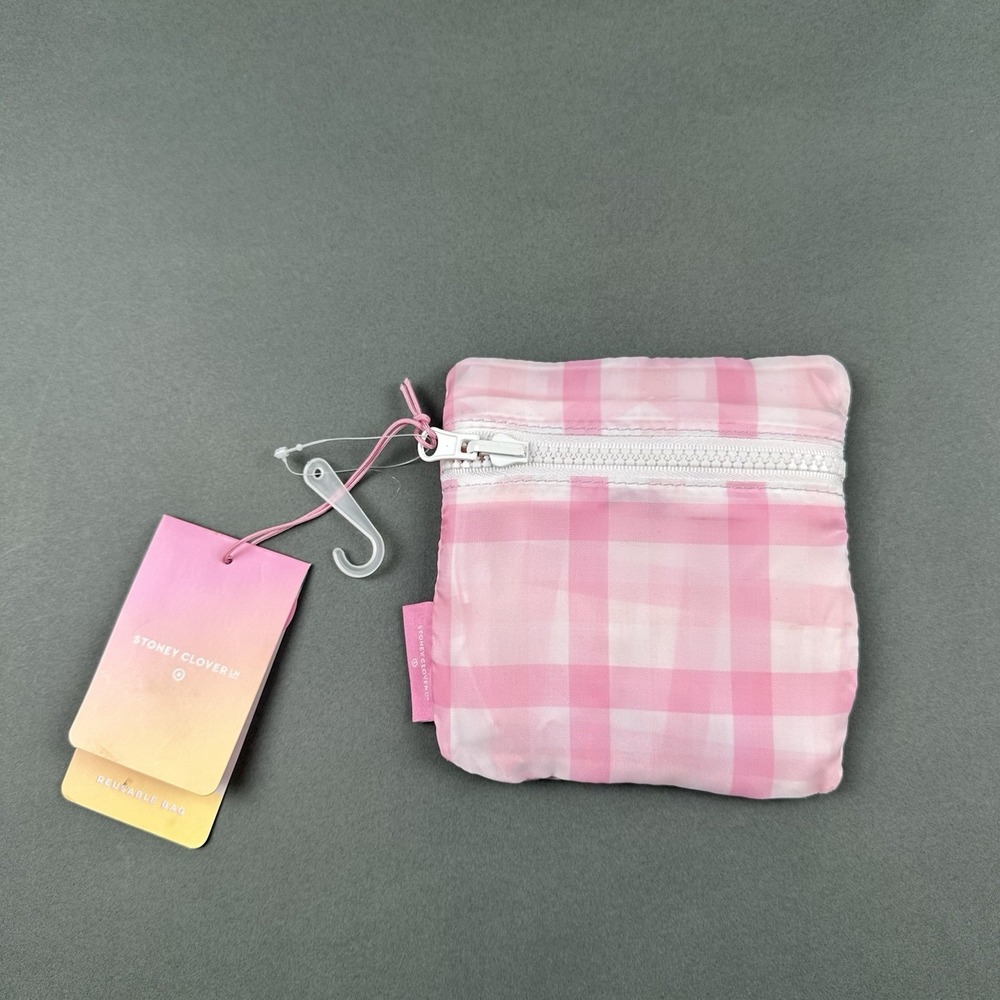 Stoney Clover Lane x Target  Reusable Tote Bag Pink White Plaid Gingham